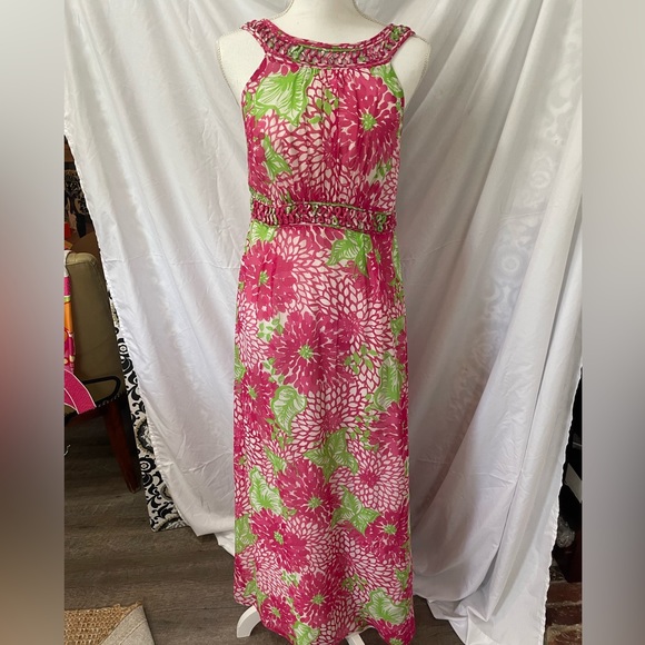 Lilly Pulitzer Jubilee Maxi Full Length Dress Size 10 - Picture 2 of 5